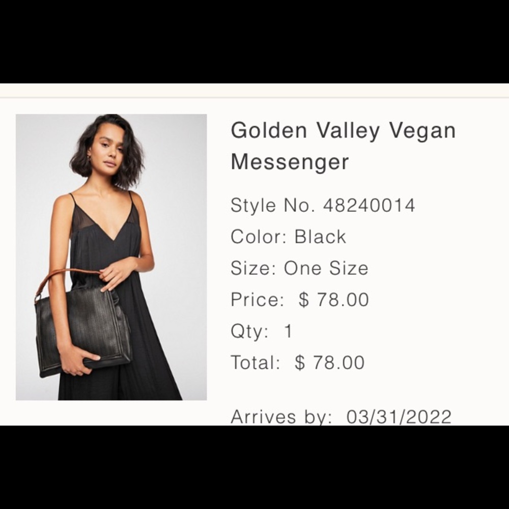 Free People, vegan messages bag. Great condition